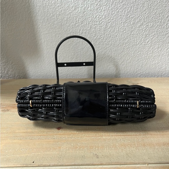 Tory Burch Black Provence Woven Clutch - Picture 3 of 6